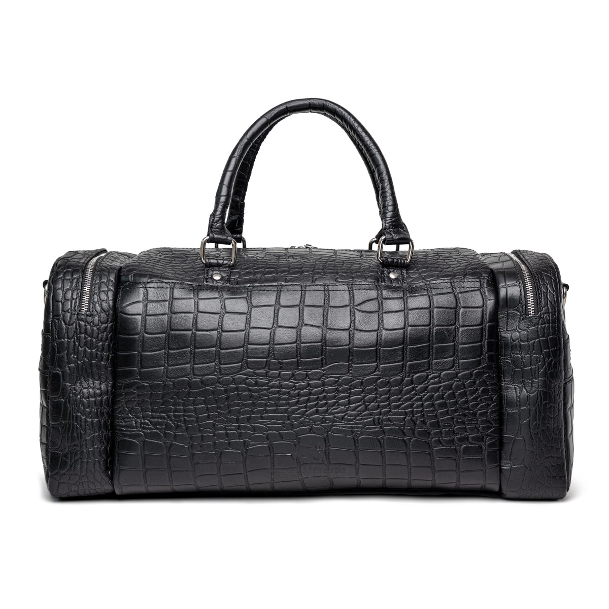 Damien Black Leather Duffel Bag for Men – Levinson Leather Goods