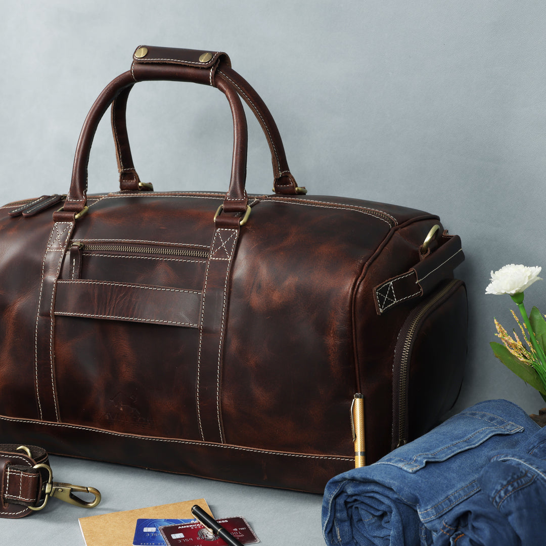 Leather Duffel Bag | Buffalo Leather Duffel Bag – Levinson Leather