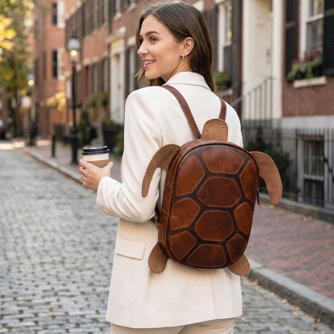 Buffalo Leather Turtle Backpack for Men & Women | Levinson Leather