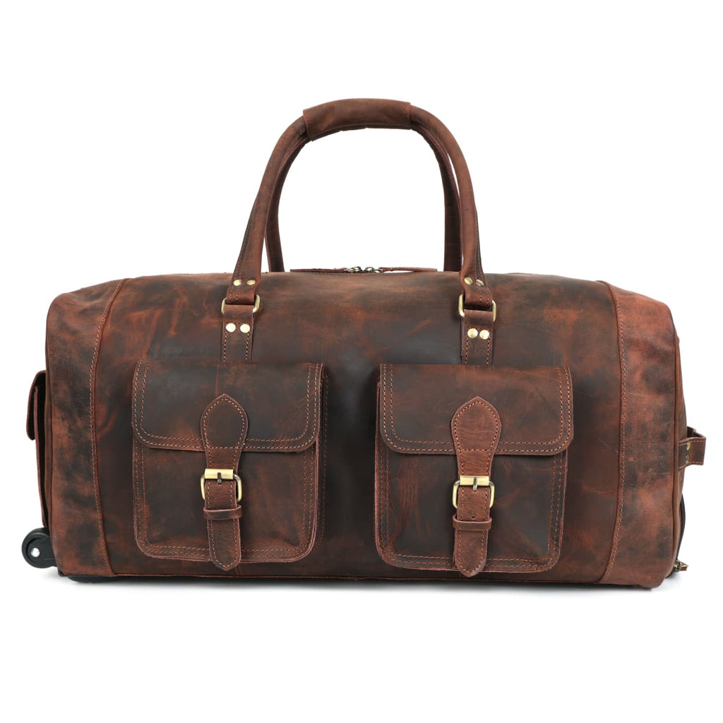 Leather Duffel Bag with Wheels | Buffalo Leather – Levinson