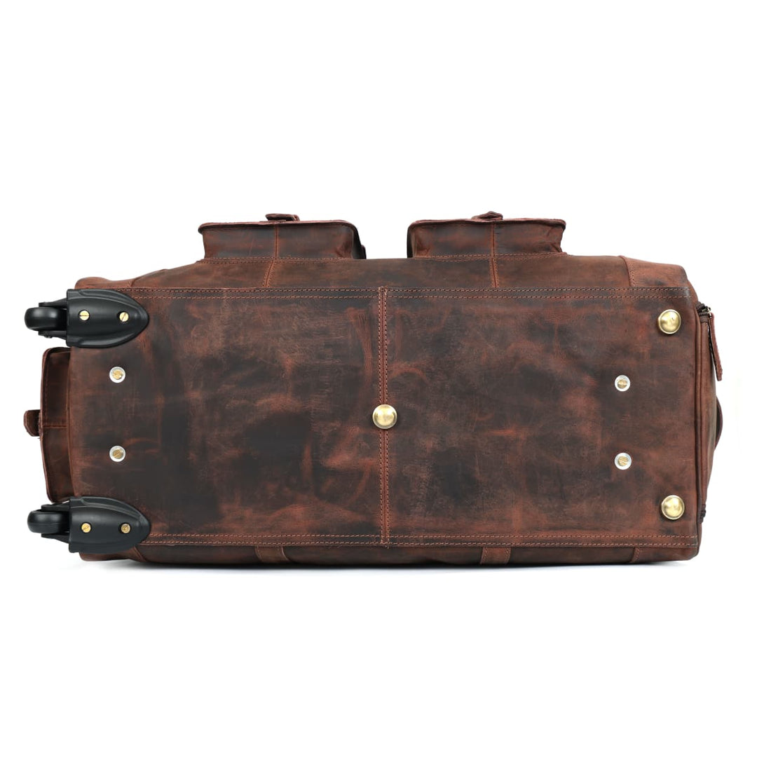 Leather Duffel Bag with Wheels | Buffalo Leather – Levinson
