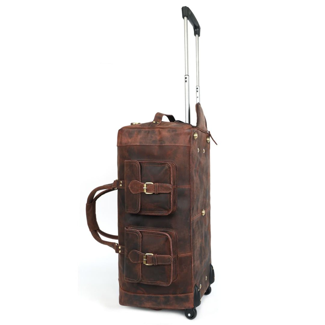 Leather Duffel Bag with Wheels | Buffalo Leather – Levinson