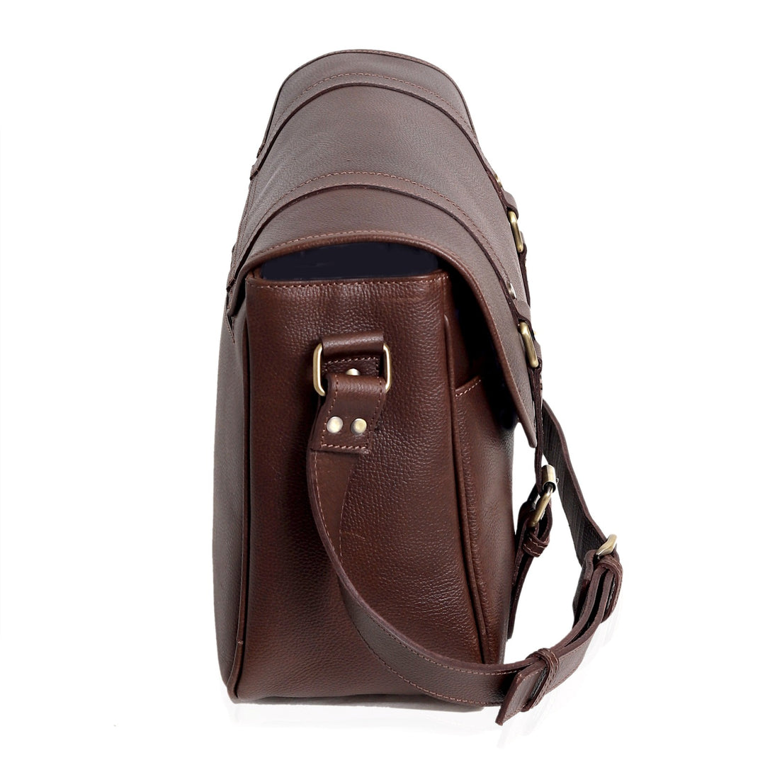 Terran Buffalo Leather Messenger Bag for men | Levinson Leather