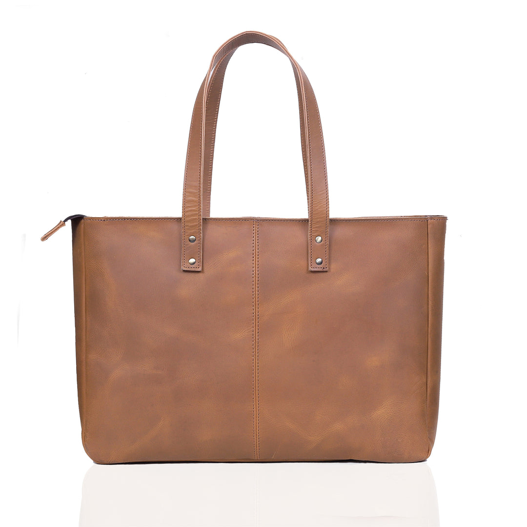 Limited Edition Bridger Leather Tote Small - Vintage Tan - Buffalo 