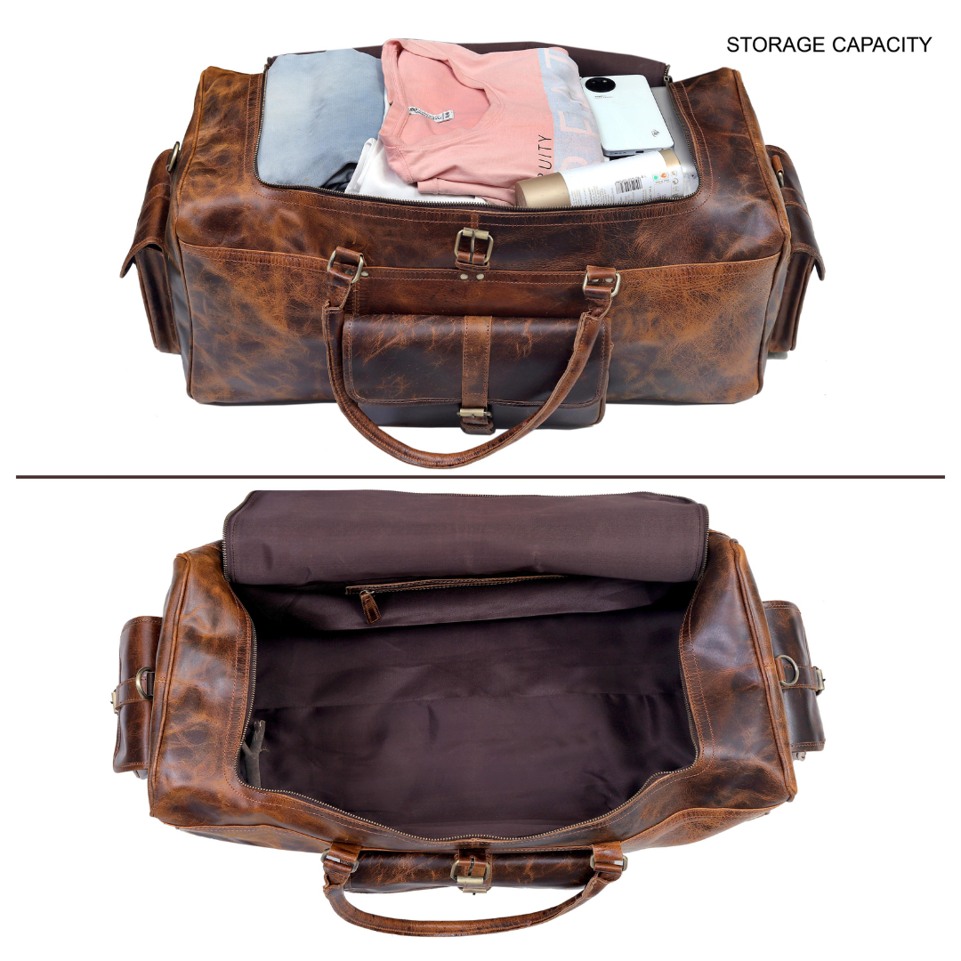 Leather Duffel Bag for Men | Buffalo Leather – Levinson Leather Goods