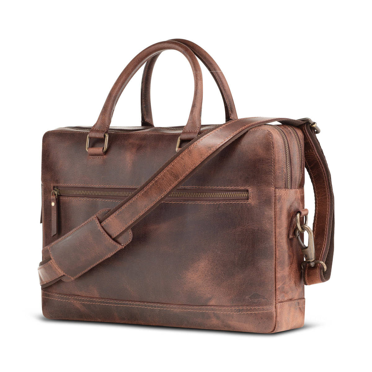 Indigo Buffalo Leather Briefcase