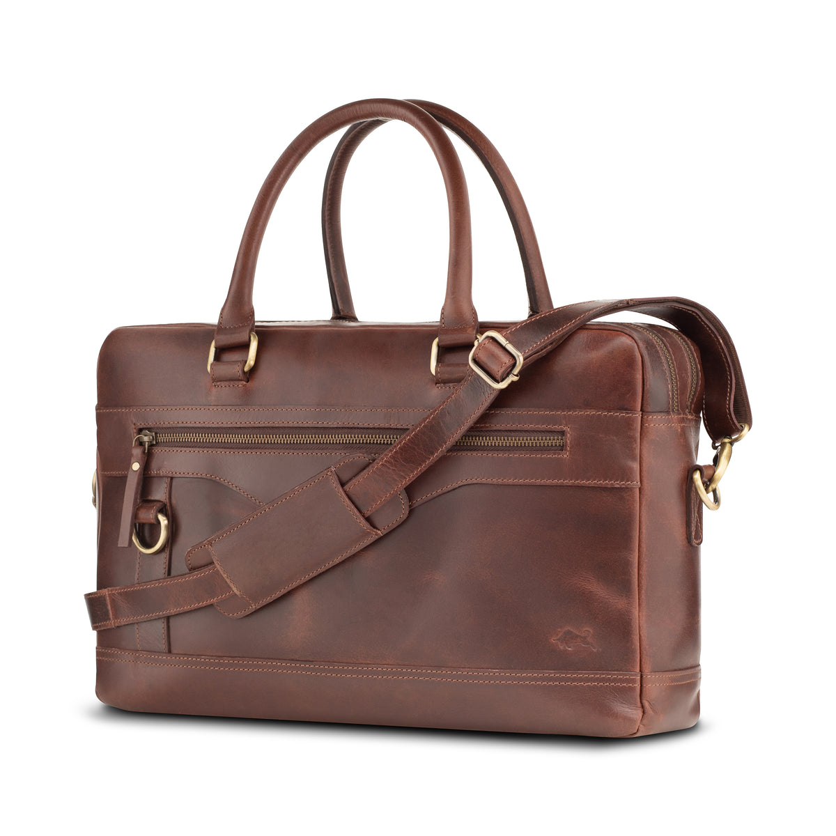 Cobalt Buffalo Leather Briefcase for Men & Women | Laptop Bag ...