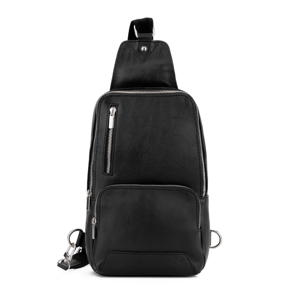 Carbon Black Leather Sling Bag – Levinson Leather Goods