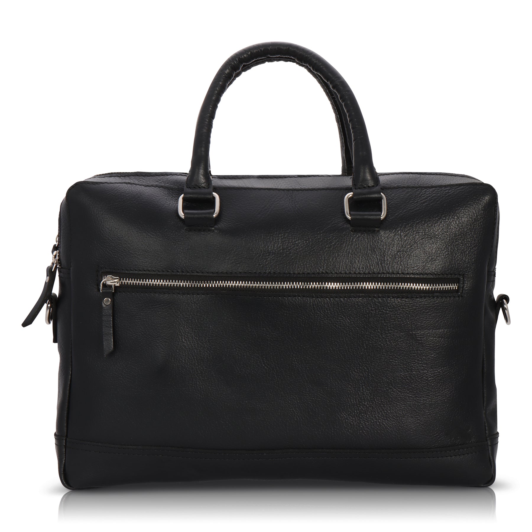 Storm Black Leather Briefcase for Men | Levinson Leather – Levinson ...