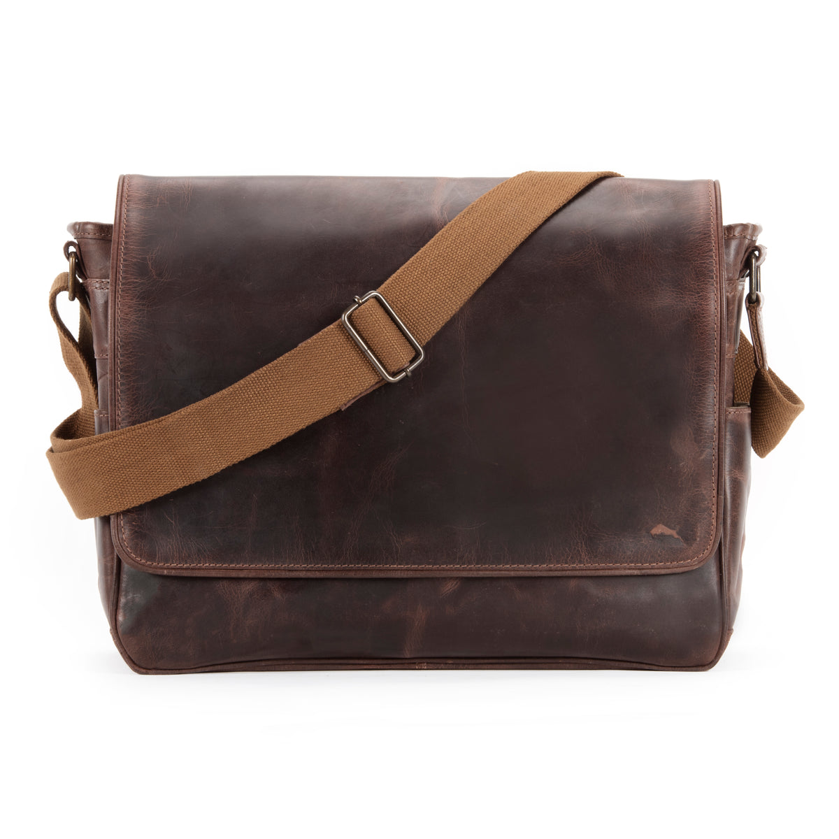 Men's Leather Messenger Bag for a laptop | Pine Buffalo | Levinson ...